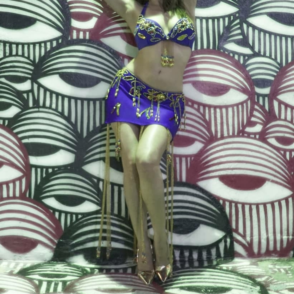 Blue Modern Egyptian Bellydance Costume